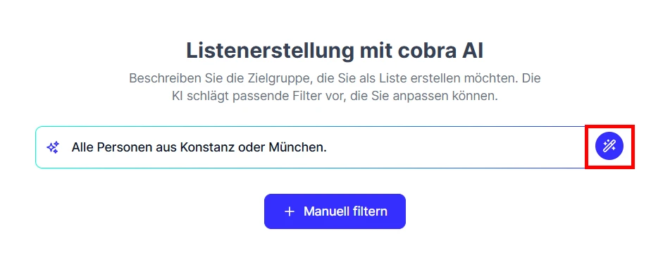 People Liste KI erstellen Prompt Wunsch Beispiel