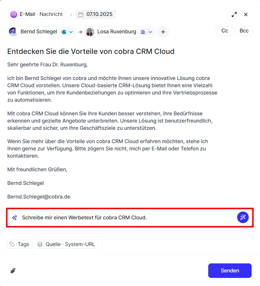 People cobra AI E-Mail formulieren