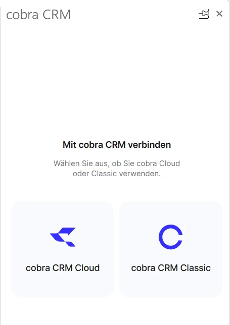 cobra Outlook Add-In Einstellungen CRM Cloud