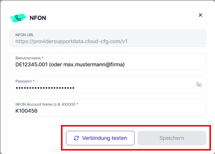 People Einstellungen Telefonie verbinden Beispiel