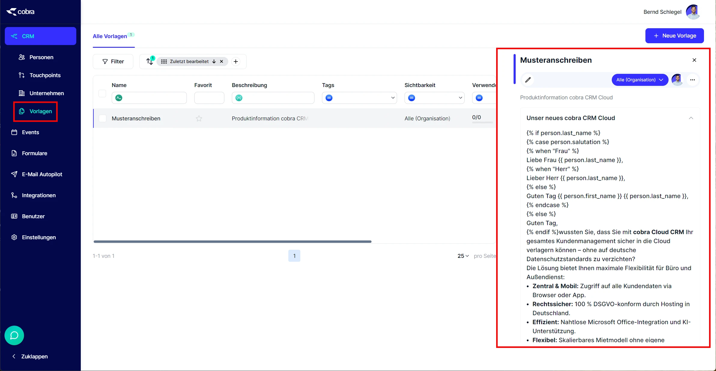 People E-Mail Vorlage Uebersicht Voransicht
