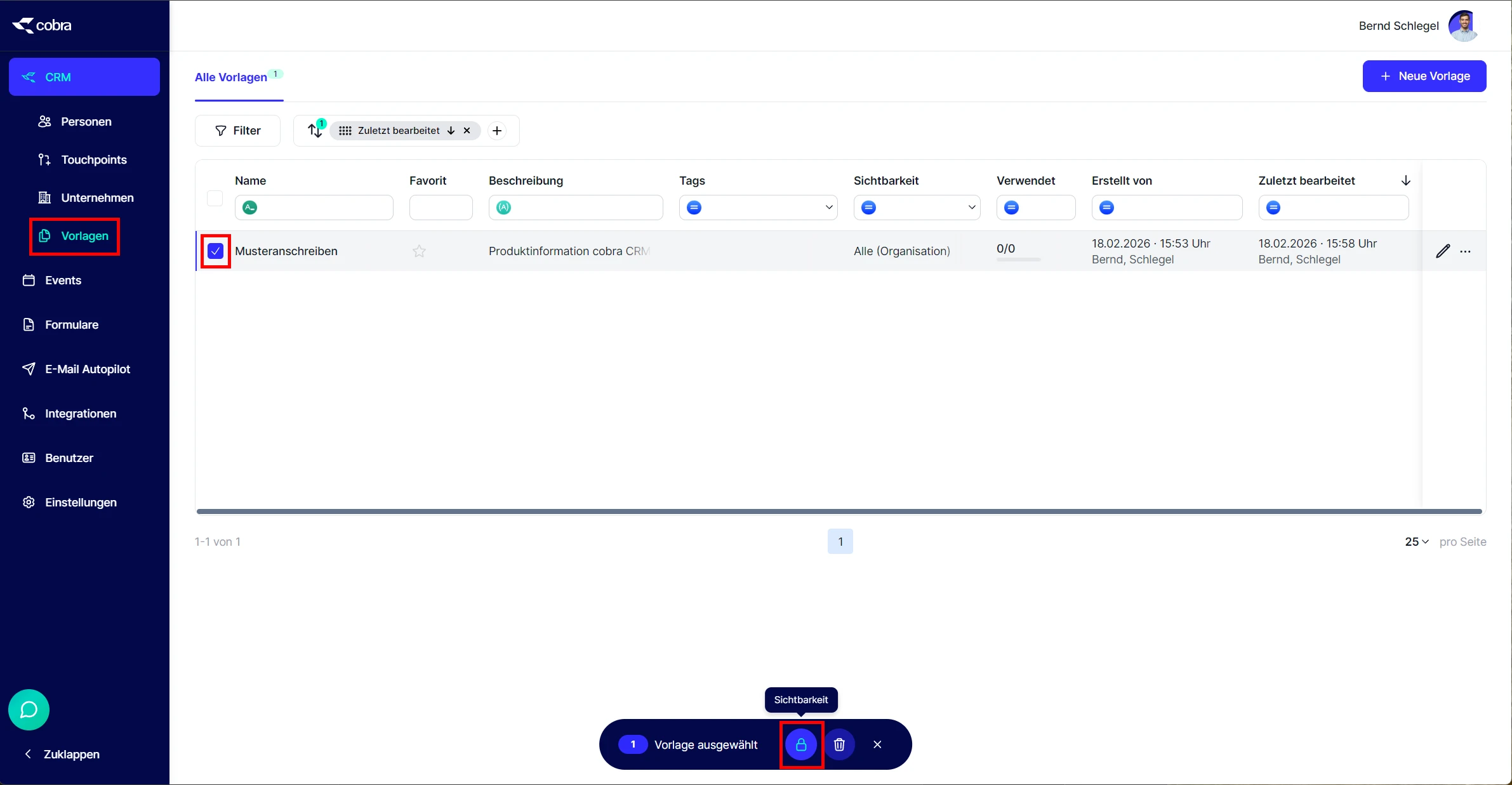 People E-Mail Vorlage Uebersicht Sichtbarkeit