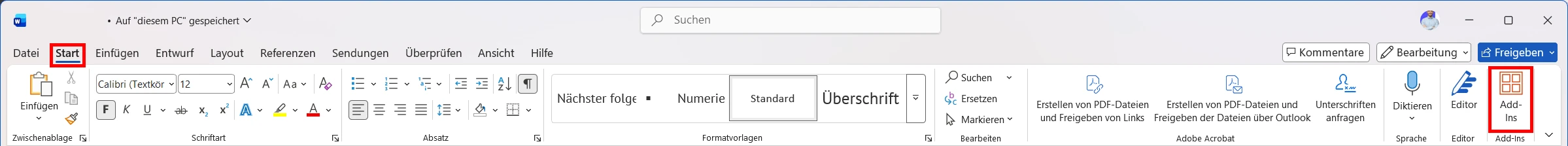 CRM Cloud Word Add-In Installation