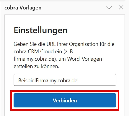 CRM Cloud Word Add-In Variablen Browser Einstellungen Tenenat