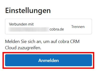 CRM Cloud Word Add-In Variablen Browser Einstellungen Anmeldung
